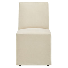 Tessera Upholstered Linen-Blend Slipcovered Dining Chair - Ornate Home