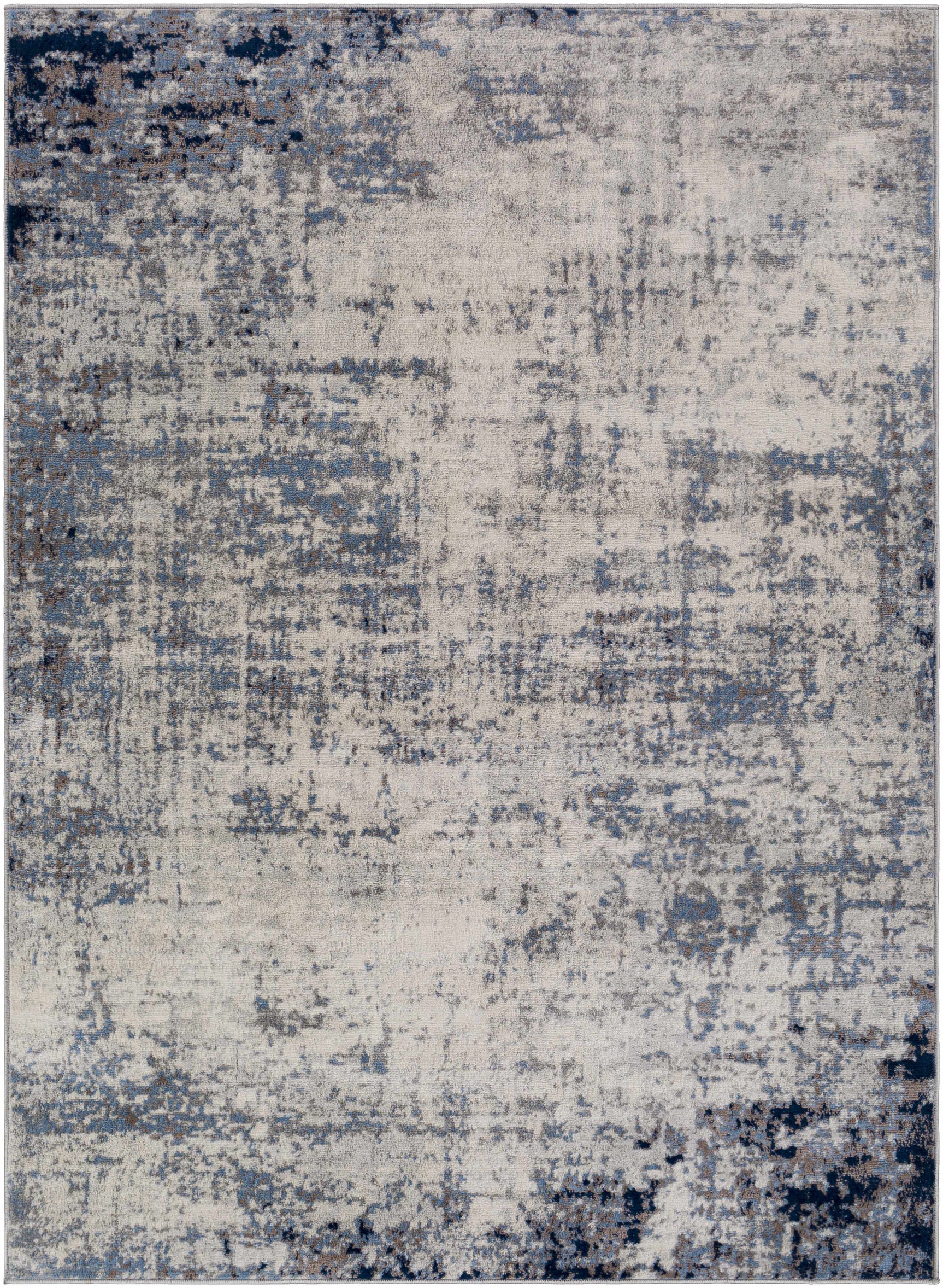 Texanna Abstract Blue/Gray Area Rug - Ornate Home
