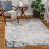 Texanna Abstract Blue/Gray Area Rug - Ornate Home