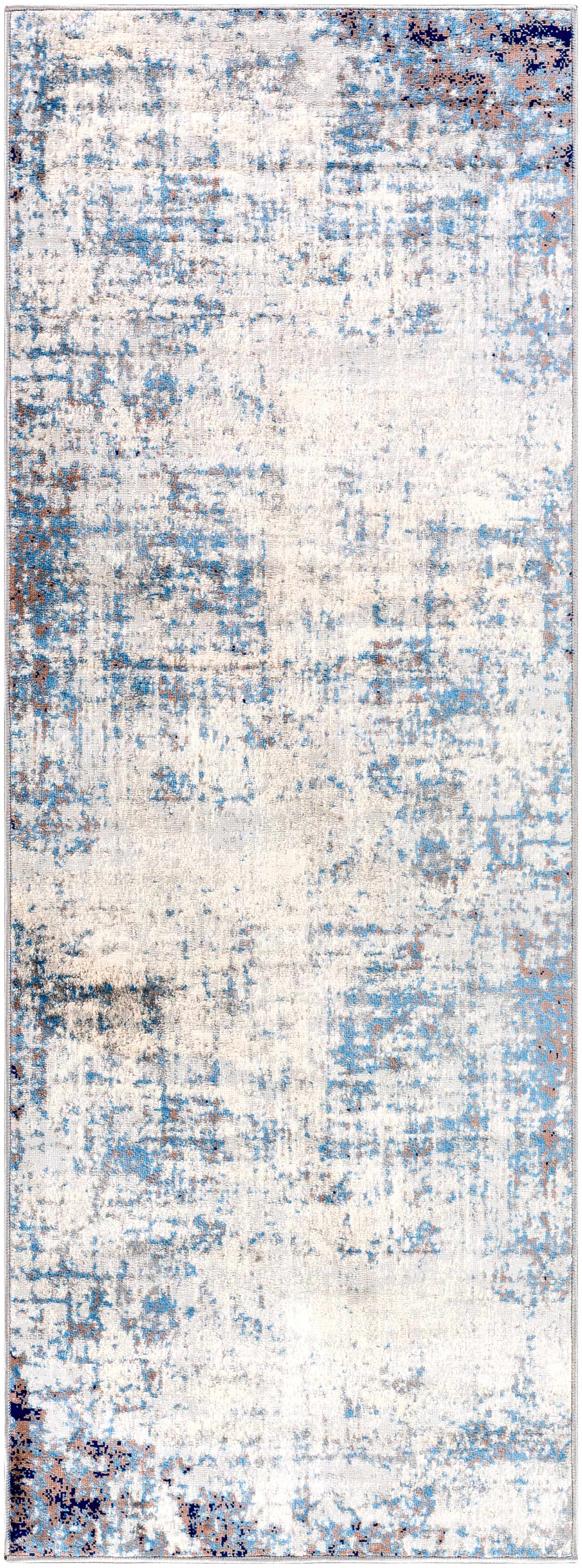 Texanna Abstract Blue/Gray Area Rug - Ornate Home