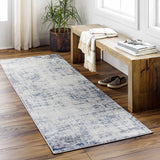 Texanna Abstract Blue/Gray Area Rug - Ornate Home