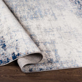 Texanna Abstract Blue/Gray Area Rug - Ornate Home