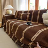 Textural Striped Chenille Sofa Covers, Boho Washable Decor Sofa Blankets Covers - Ornate Home