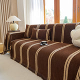 Textural Striped Chenille Sofa Covers, Boho Washable Decor Sofa Blankets Covers - Ornate Home