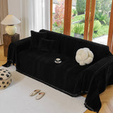 Textural Striped Chenille Sofa Covers, Boho Washable Decor Sofa Blankets Covers - Ornate Home