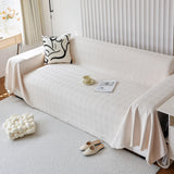 Textured Chenille Sofa Cover Throw, Soft Washable Couch Blanket Protector for Pets - Ornate Home
