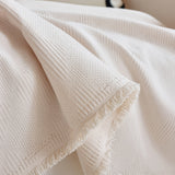 Textured Chenille Sofa Cover Throw, Soft Washable Couch Blanket Protector for Pets - Ornate Home