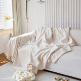 Textured Chenille Sofa Cover Throw, Soft Washable Couch Blanket Protector for Pets - Ornate Home