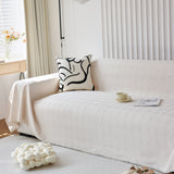Textured Chenille Sofa Cover Throw, Soft Washable Couch Blanket Protector for Pets - Ornate Home