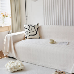 Textured Chenille Sofa Cover Throw, Soft Washable Couch Blanket Protector for Pets - Ornate Home