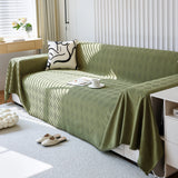 Textured Chenille Sofa Cover Throw, Soft Washable Couch Blanket Protector for Pets - Ornate Home