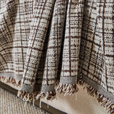 Textured Plaid Couch Throw Cover, Modern Decorative Sectional Furniture Covers - Ornate Home