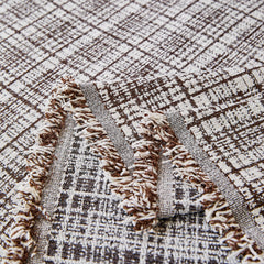 Textured Plaid Couch Throw Cover, Modern Decorative Sectional Furniture Covers - Ornate Home