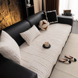 Textured Sofa Seat Cover with Wave Edge – Non-Slip, Washable Couch Throw Protector - Ornate Home