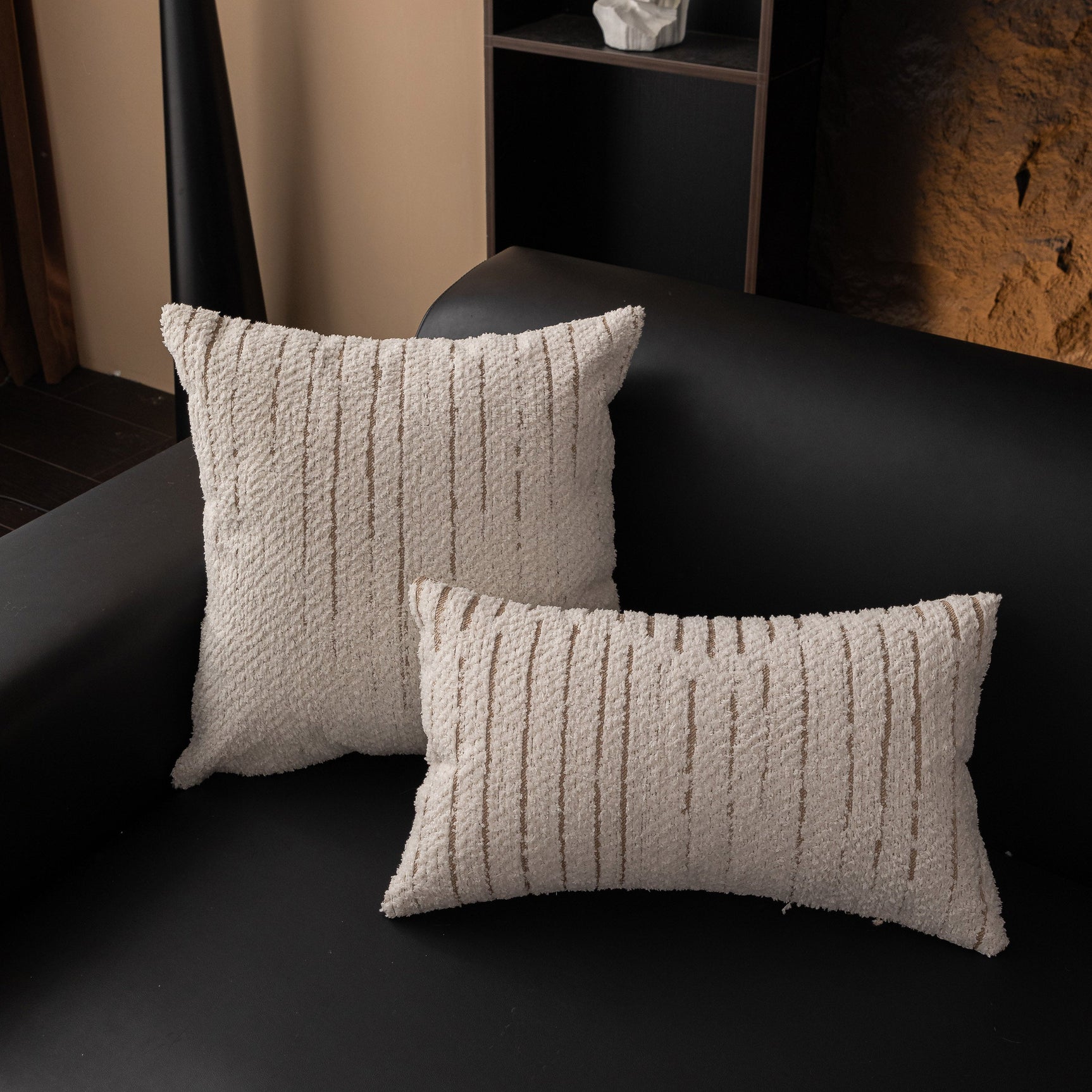 Textured Sofa Seat Cover with Wave Edge – Non-Slip, Washable Couch Throw Protector - Ornate Home