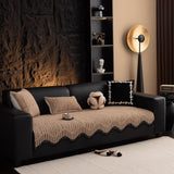 Textured Sofa Seat Cover with Wave Edge – Non-Slip, Washable Couch Throw Protector - Ornate Home