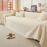Textured Throw Blanket with 3D Dobby Weave, Minimalist Furniture Protector for Couch - Ornate Home