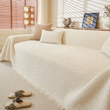 Textured Throw Blanket with 3D Dobby Weave, Minimalist Furniture Protector for Couch - Ornate Home