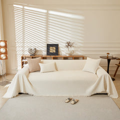 Textured Throw Blanket with 3D Dobby Weave, Minimalist Furniture Protector for Couch - Ornate Home