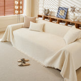 Textured Throw Blanket with 3D Dobby Weave, Minimalist Furniture Protector for Couch - Ornate Home