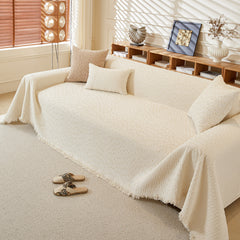 Textured Throw Blanket with 3D Dobby Weave, Minimalist Furniture Protector for Couch - Ornate Home