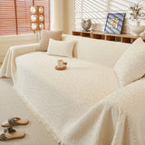 Textured Throw Blanket with 3D Dobby Weave, Minimalist Furniture Protector for Couch - Ornate Home