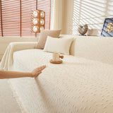 Textured Throw Blanket with 3D Dobby Weave, Minimalist Furniture Protector for Couch - Ornate Home