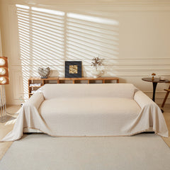 Textured Throw Blanket with 3D Dobby Weave, Minimalist Furniture Protector for Couch - Ornate Home