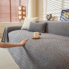 Textured Throw Blanket with 3D Dobby Weave, Minimalist Furniture Protector for Couch - Ornate Home