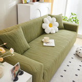 Textured Wave Stretch Sofa Couch Cover, Soft Washable Spandex Furniture Slipcovers - Ornate Home