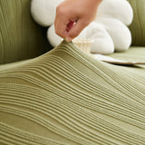 Textured Wave Stretch Sofa Couch Cover, Soft Washable Spandex Furniture Slipcovers - Ornate Home