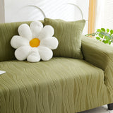 Textured Wave Stretch Sofa Couch Cover, Soft Washable Spandex Furniture Slipcovers - Ornate Home
