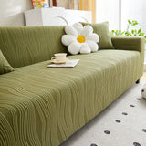 Textured Wave Stretch Sofa Couch Cover, Soft Washable Spandex Furniture Slipcovers - Ornate Home