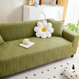 Textured Wave Stretch Sofa Couch Cover, Soft Washable Spandex Furniture Slipcovers - Ornate Home