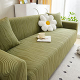 Textured Wave Stretch Sofa Couch Cover, Soft Washable Spandex Furniture Slipcovers - Ornate Home