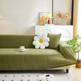 Textured Wave Stretch Sofa Couch Cover, Soft Washable Spandex Furniture Slipcovers - Ornate Home
