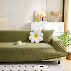 Textured Wave Stretch Sofa Couch Cover, Soft Washable Spandex Furniture Slipcovers - Ornate Home