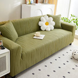 Textured Wave Stretch Sofa Couch Cover, Soft Washable Spandex Furniture Slipcovers - Ornate Home