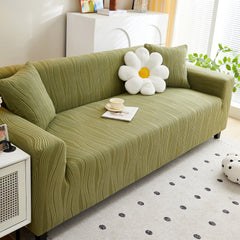 Textured Wave Stretch Sofa Couch Cover, Soft Washable Spandex Furniture Slipcovers - Ornate Home