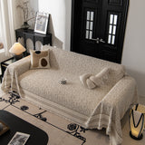 Textured Woven Furniture Protector for Couch, Rustic Farmhouse Sofa Throw Blanket - Ornate Home