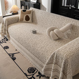 Textured Woven Furniture Protector for Couch, Rustic Farmhouse Sofa Throw Blanket - Ornate Home