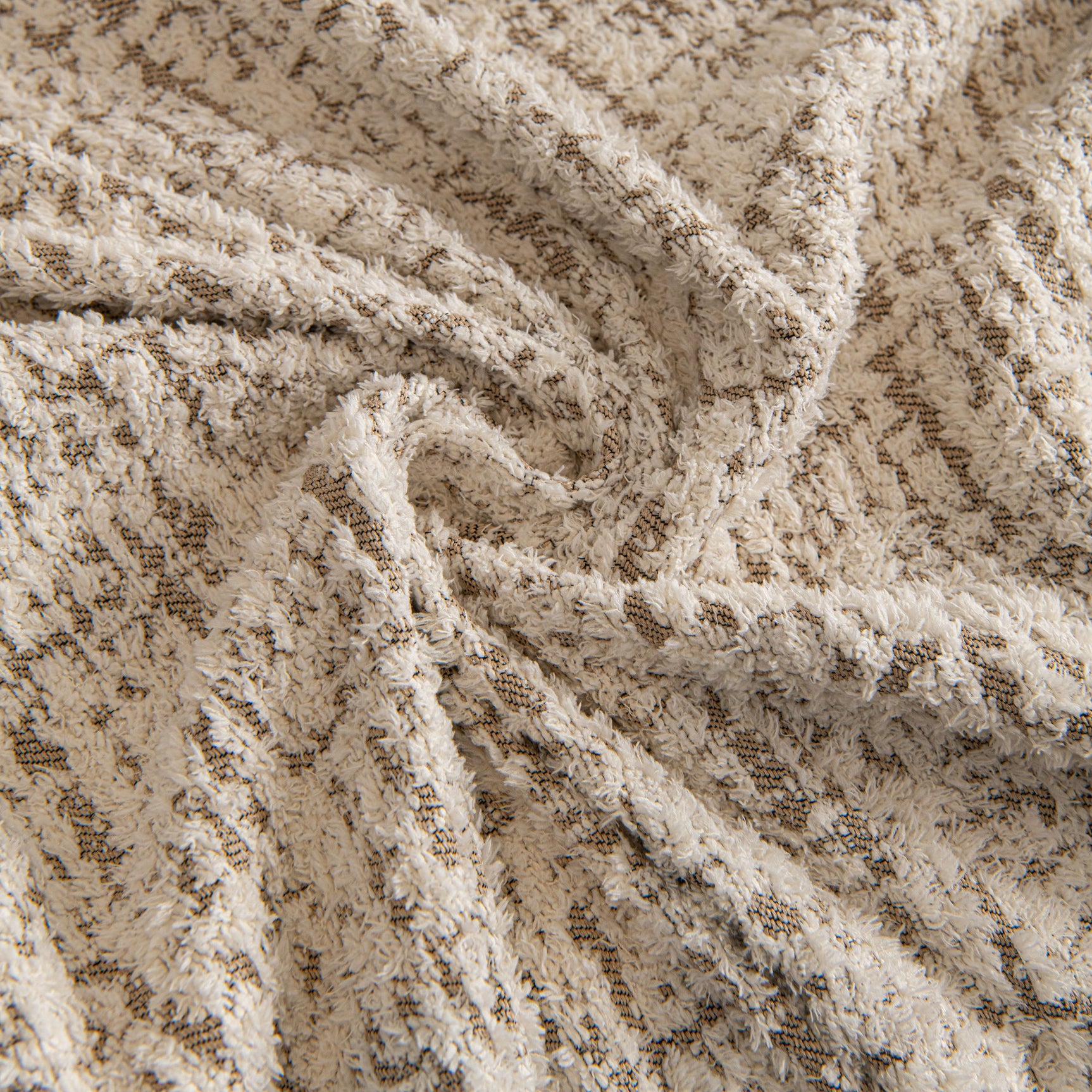 Textured Woven Furniture Protector for Couch, Rustic Farmhouse Sofa Throw Blanket - Ornate Home