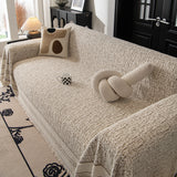 Textured Woven Furniture Protector for Couch, Rustic Farmhouse Sofa Throw Blanket - Ornate Home
