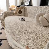 Textured Woven Furniture Protector for Couch, Rustic Farmhouse Sofa Throw Blanket - Ornate Home