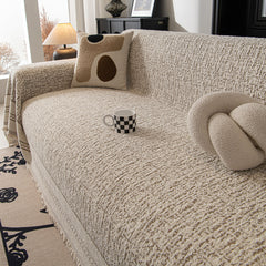 Textured Woven Furniture Protector for Couch, Rustic Farmhouse Sofa Throw Blanket - Ornate Home