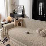 Textured Woven Furniture Protector for Couch, Rustic Farmhouse Sofa Throw Blanket - Ornate Home