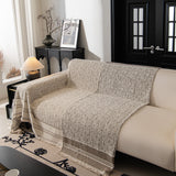 Textured Woven Furniture Protector for Couch, Rustic Farmhouse Sofa Throw Blanket - Ornate Home