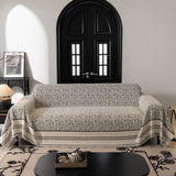 Textured Woven Furniture Protector for Couch, Rustic Farmhouse Sofa Throw Blanket - Ornate Home
