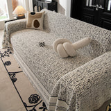 Textured Woven Furniture Protector for Couch, Rustic Farmhouse Sofa Throw Blanket - Ornate Home