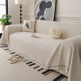 Textured Woven Modern Sofa Cover, Natural Blend Decorative Couch Throw Blanket - Ornate Home